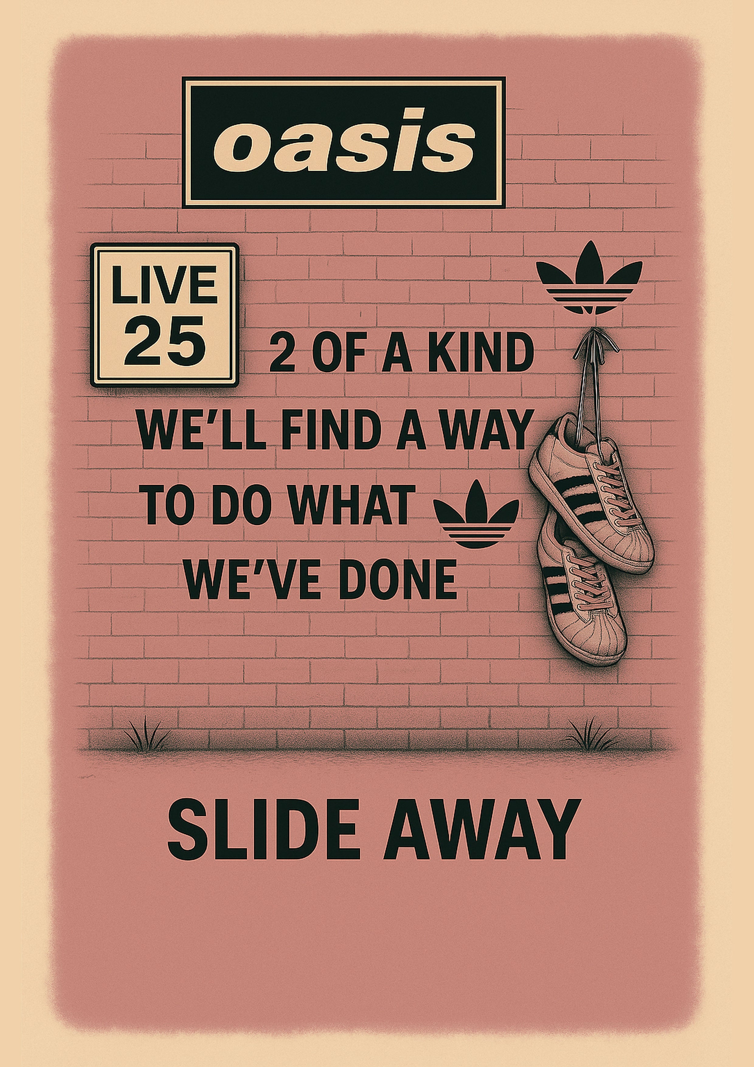 Oasis Graffiti Poster - Slide Away (2 of a kind)