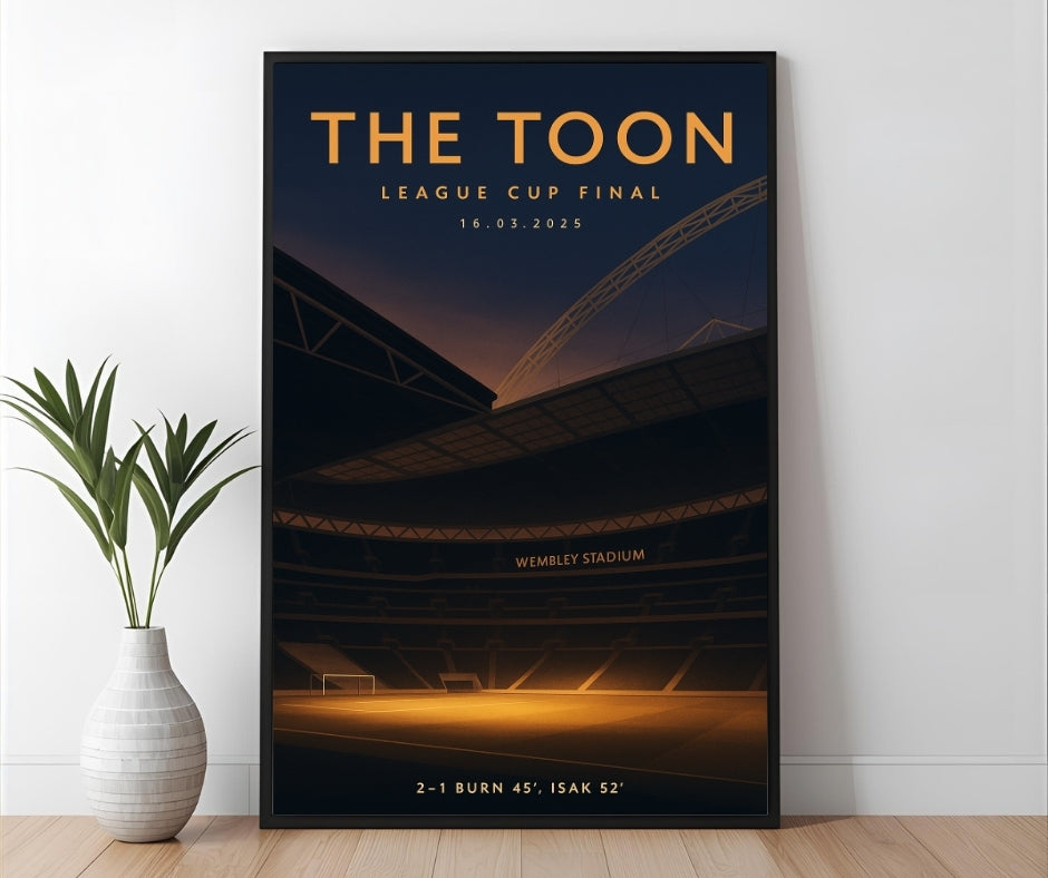 League Cup Final - Newcastle Inspired Matchday Wall Art