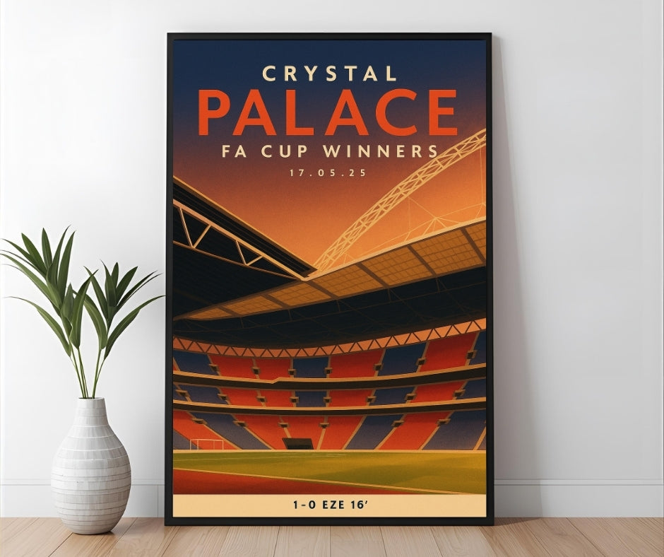 FA Cup Final – Crystal Palace Inspired Matchday Wall Art