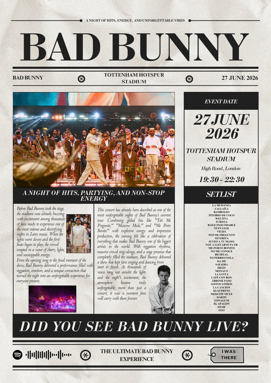 YUNGBLUD – Personalisiertes Konzertposter im Zeitungsstil