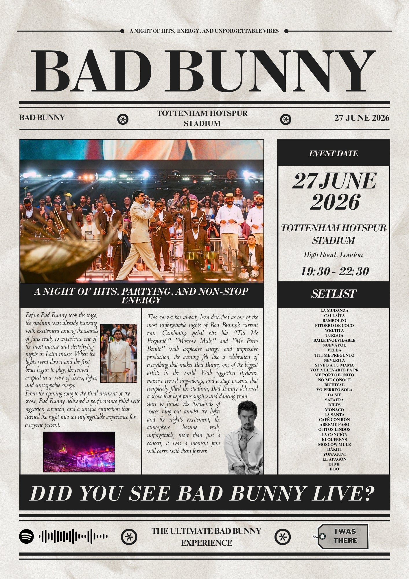 YUNGBLUD – Personalisiertes Konzertposter im Zeitungsstil