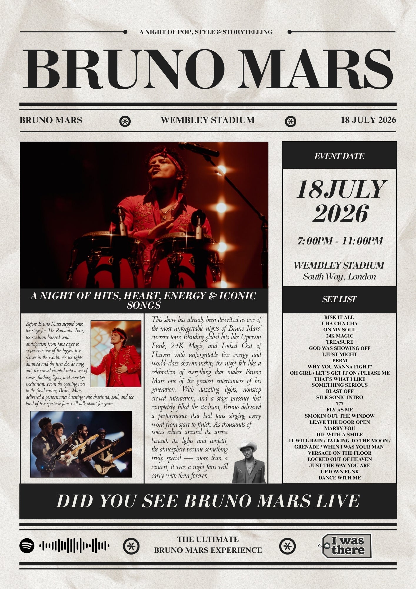 YUNGBLUD - Póster de concierto personalizado estilo periódico