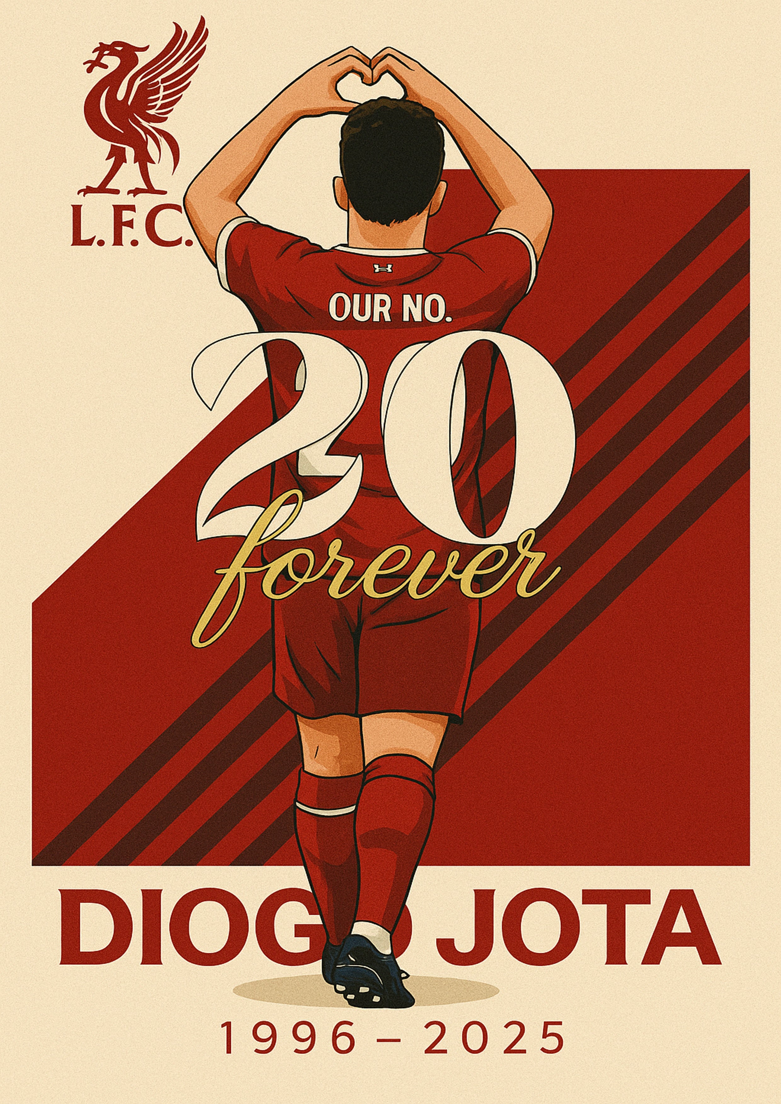 Liverpool Diogo Jota Tribute Poster