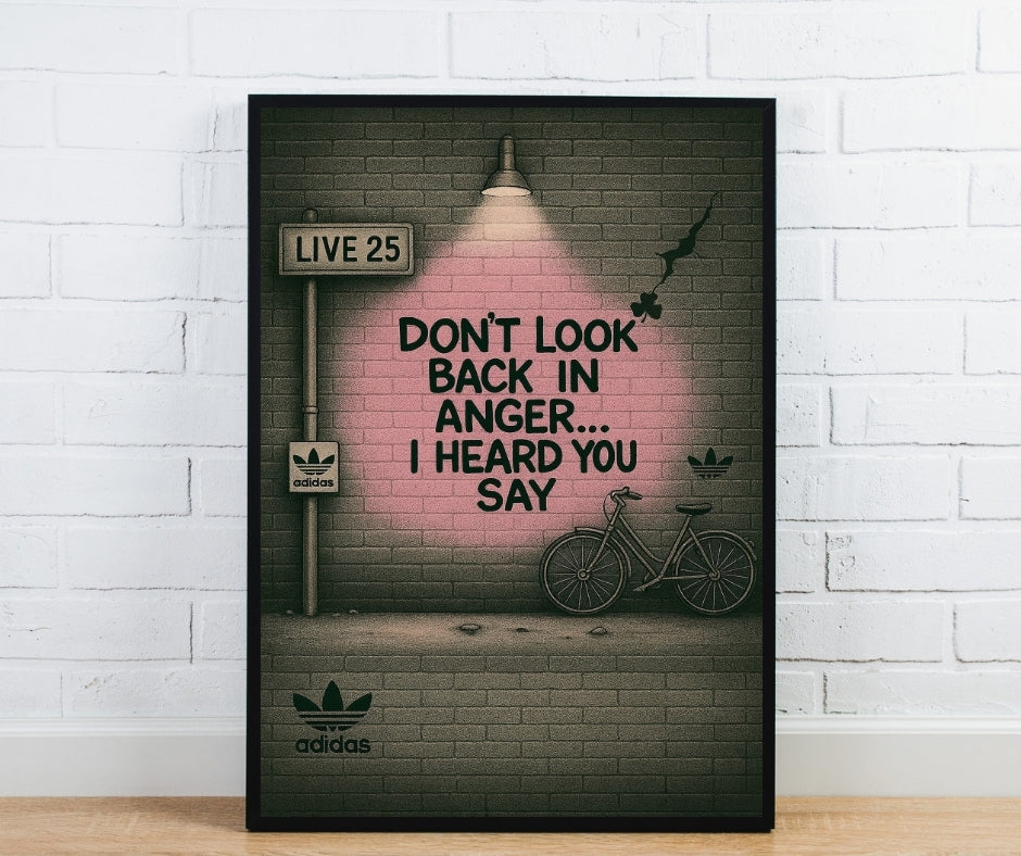Don't Look Back In Anger - Oasis Inspired Graffiti Poster
