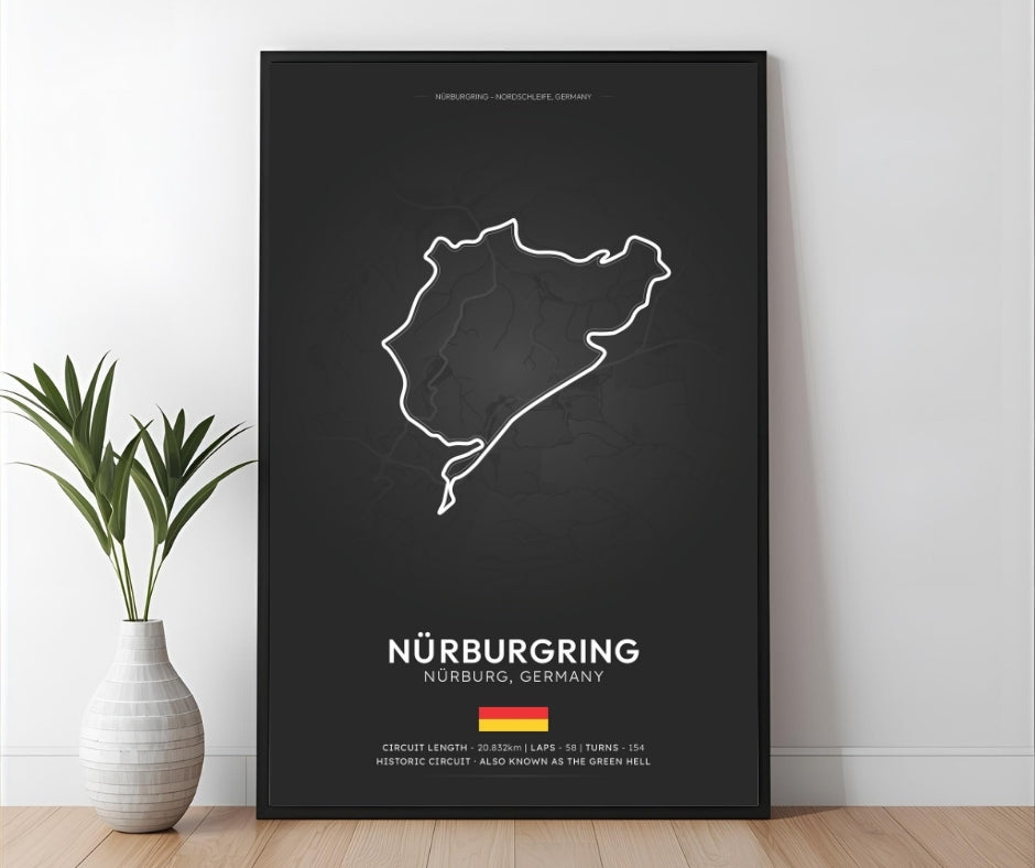 Nurburgring Circuit Poster - Formula 1 Inspired Print