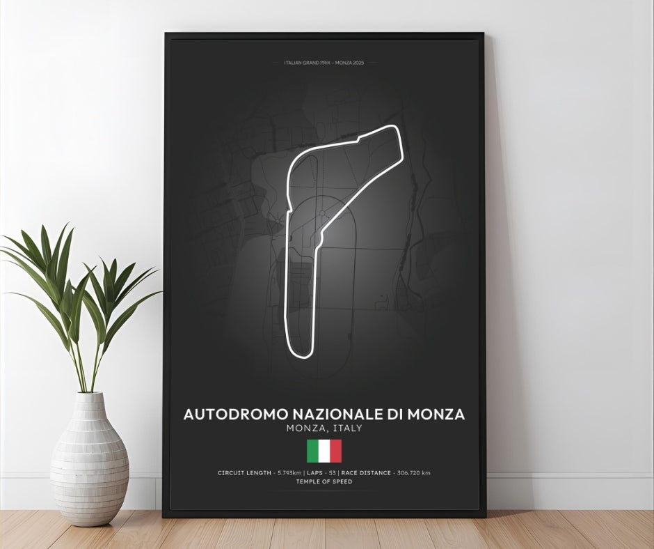 Monza Circuit Poster - Formula 1 Inspired Print