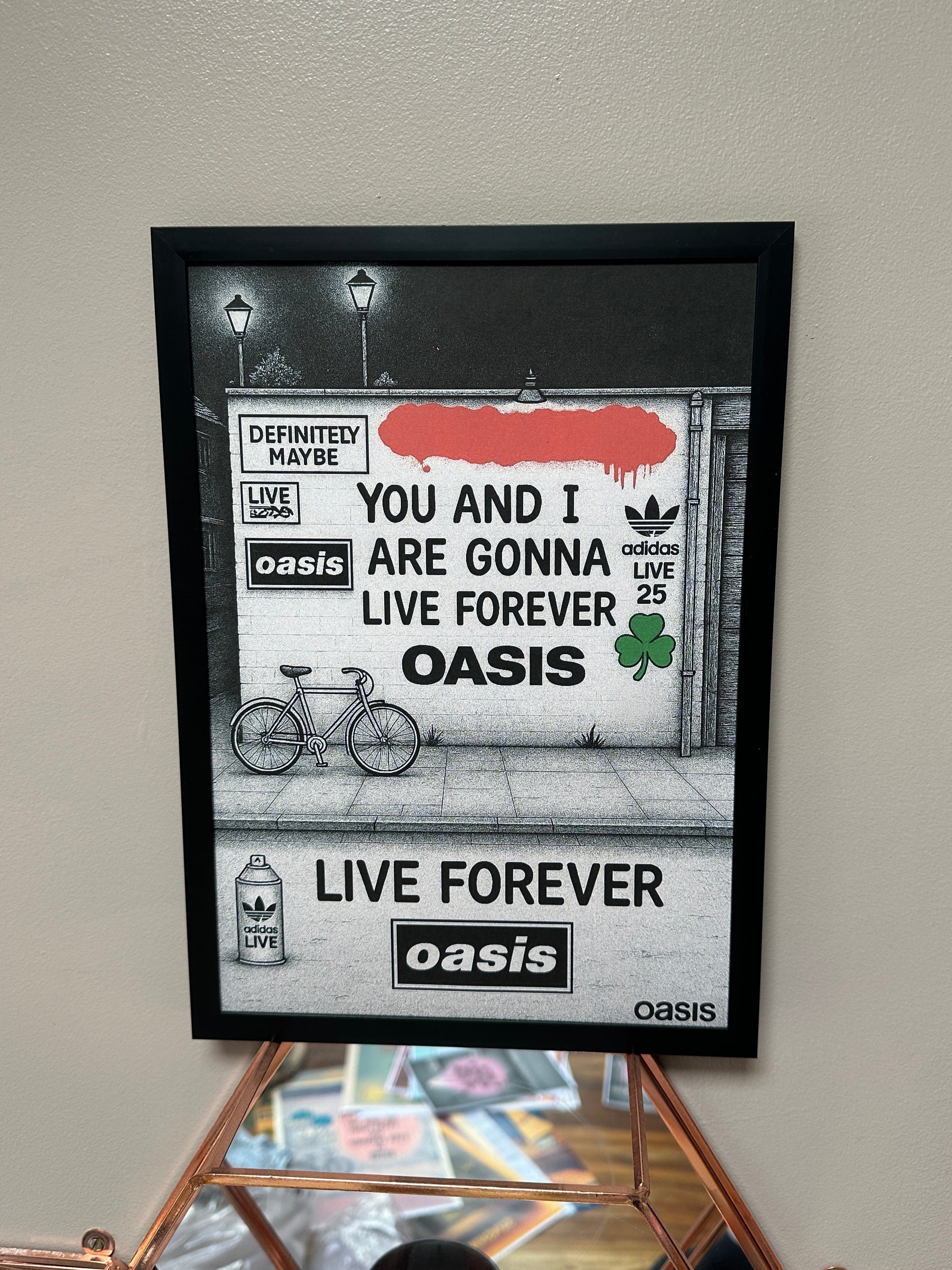 Oasis Graffiti Poster - Live Forever
