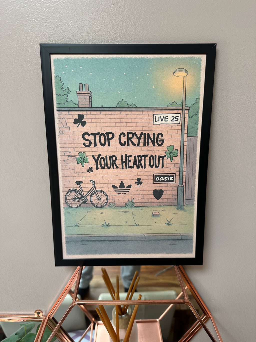 Oasis Graffiti Poster - Stop Crying Your Heart Out