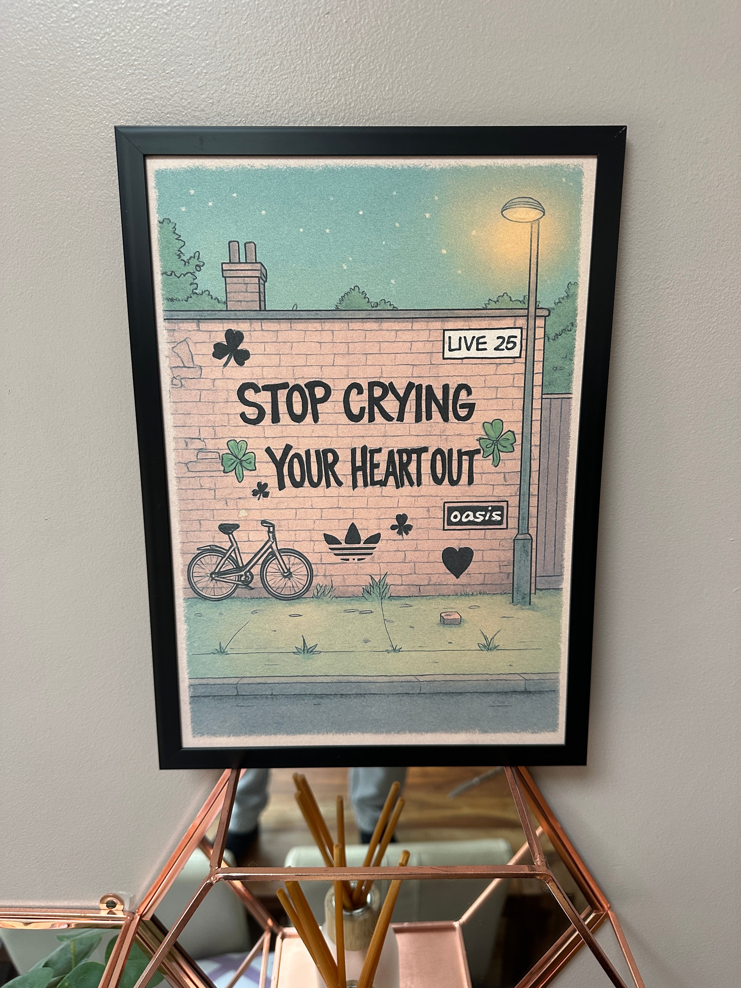 Oasis Graffiti Poster - Stop Crying Your Heart Out