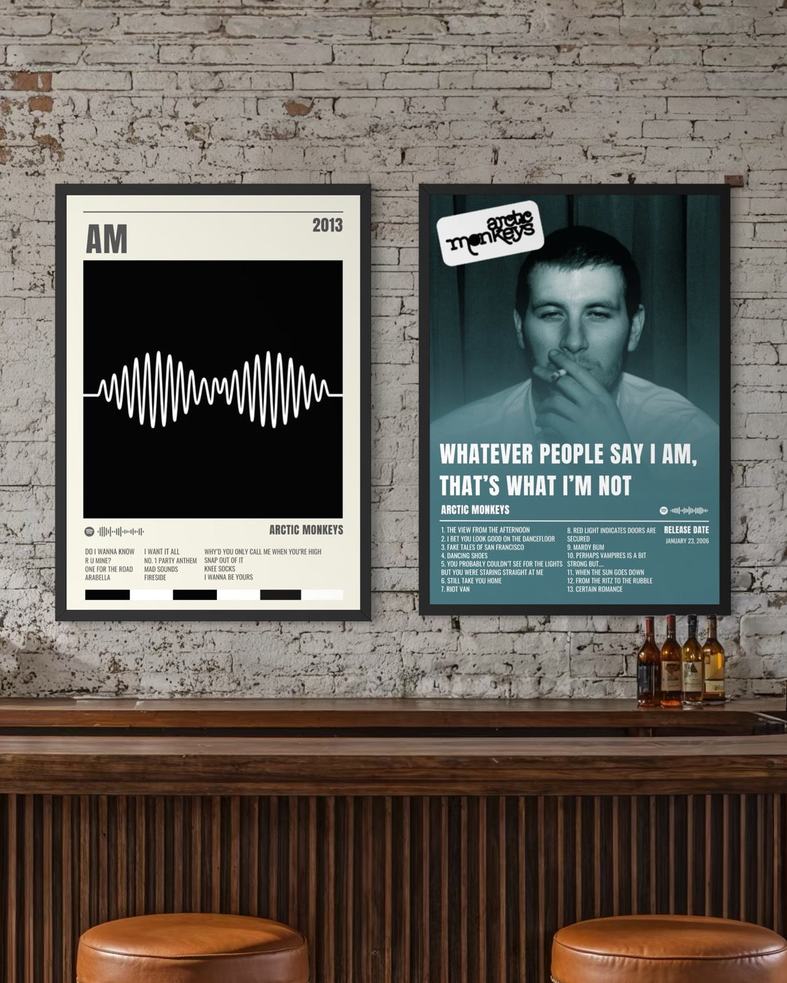 AM - Arctic Monkeys Inspired Album Track Poster