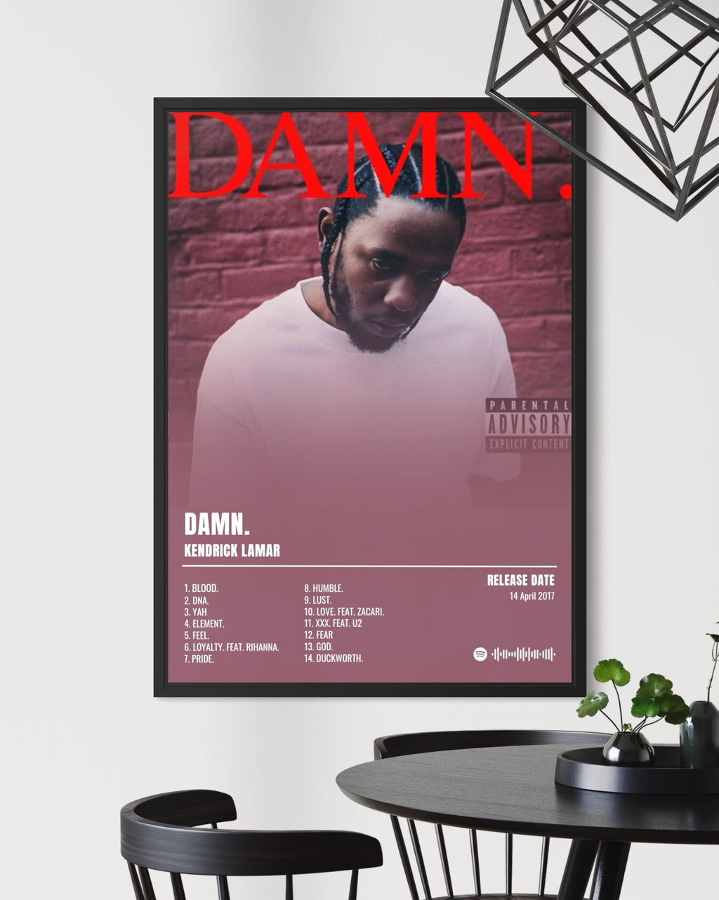 DAMN. - Kendrick Lamar Inspired Album Poster