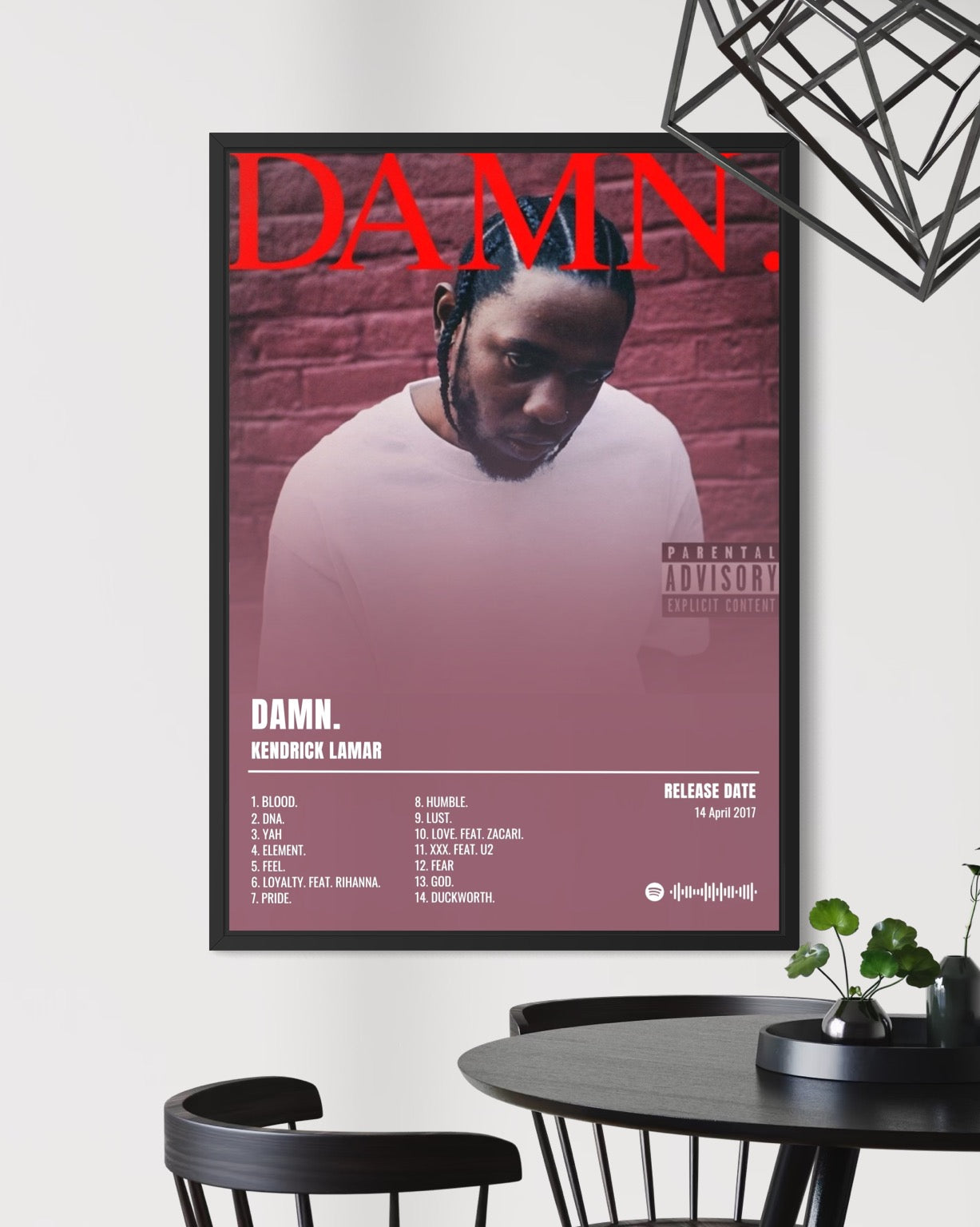 DAMN. - Kendrick Lamar Inspired Album Poster