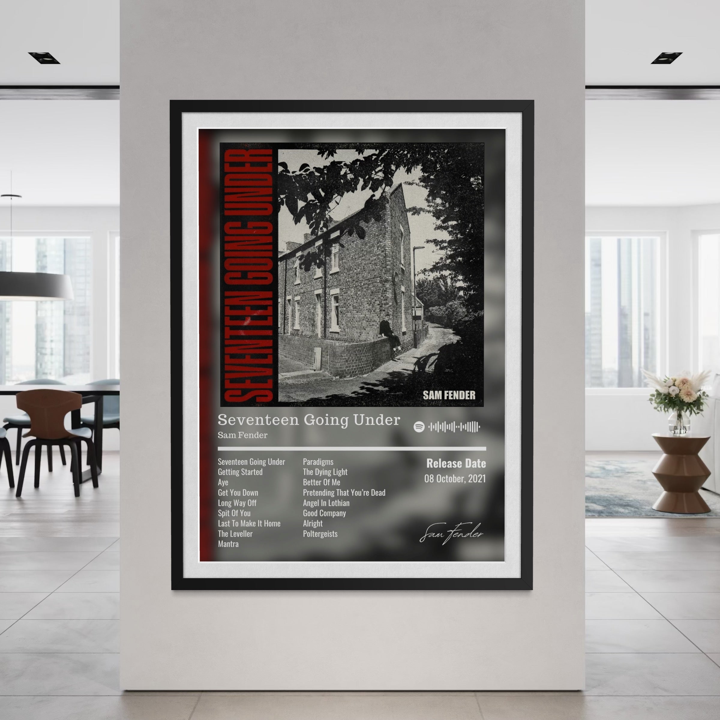 Seventeen Going Under - Sam Fender Inspired Album Poster