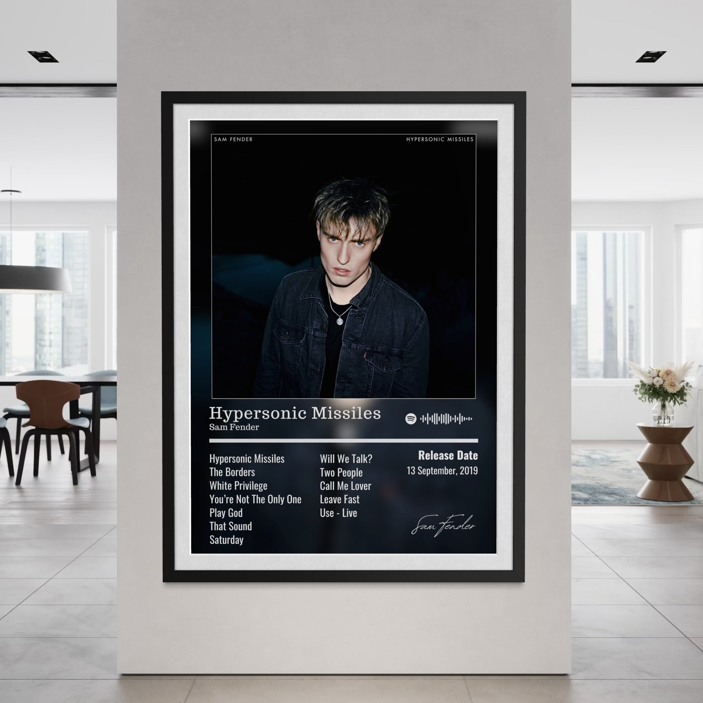 Hypersonic Missiles - Sam Fender Inspired Album Poster