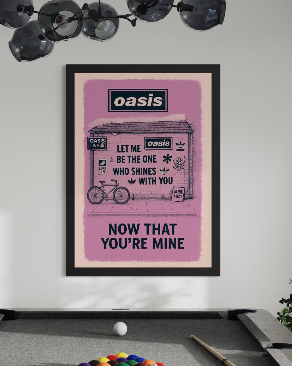 Slide Away (Let Me Be The One) - Oasis Inspired Graffiti Poster