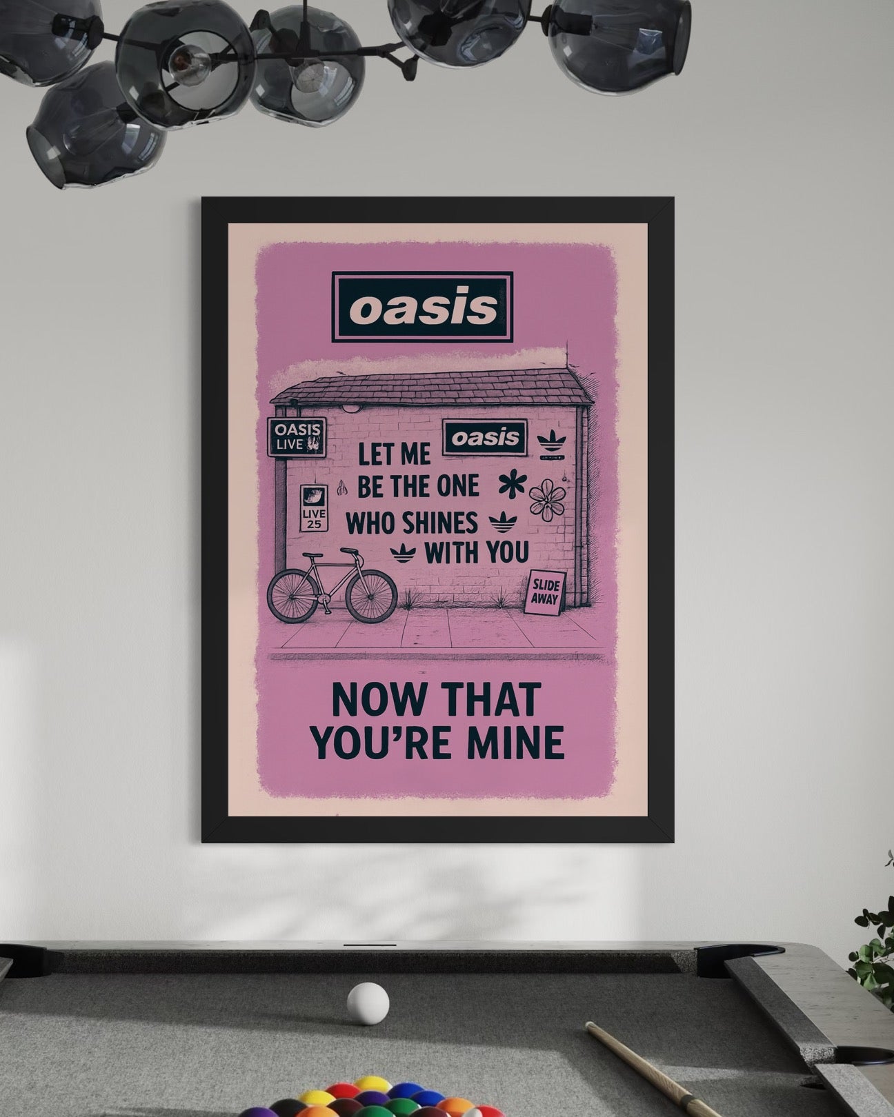 Slide Away (Let Me Be The One) - Oasis Inspired Graffiti Poster