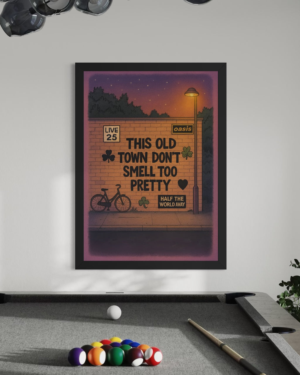 Half The World Away - Oasis Inspired Graffiti Poster