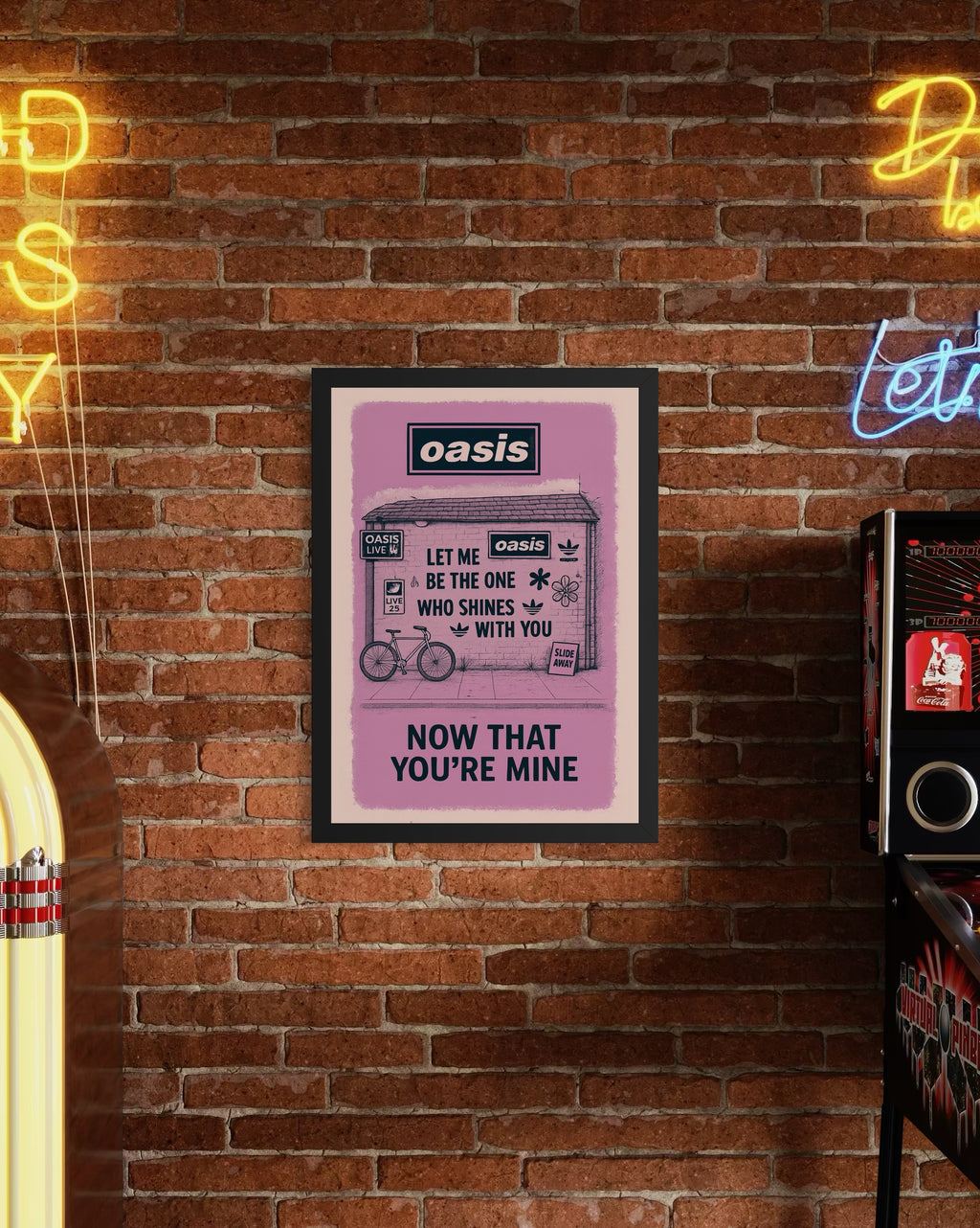 Slide Away (Let Me Be The One) - Oasis Inspired Graffiti Poster