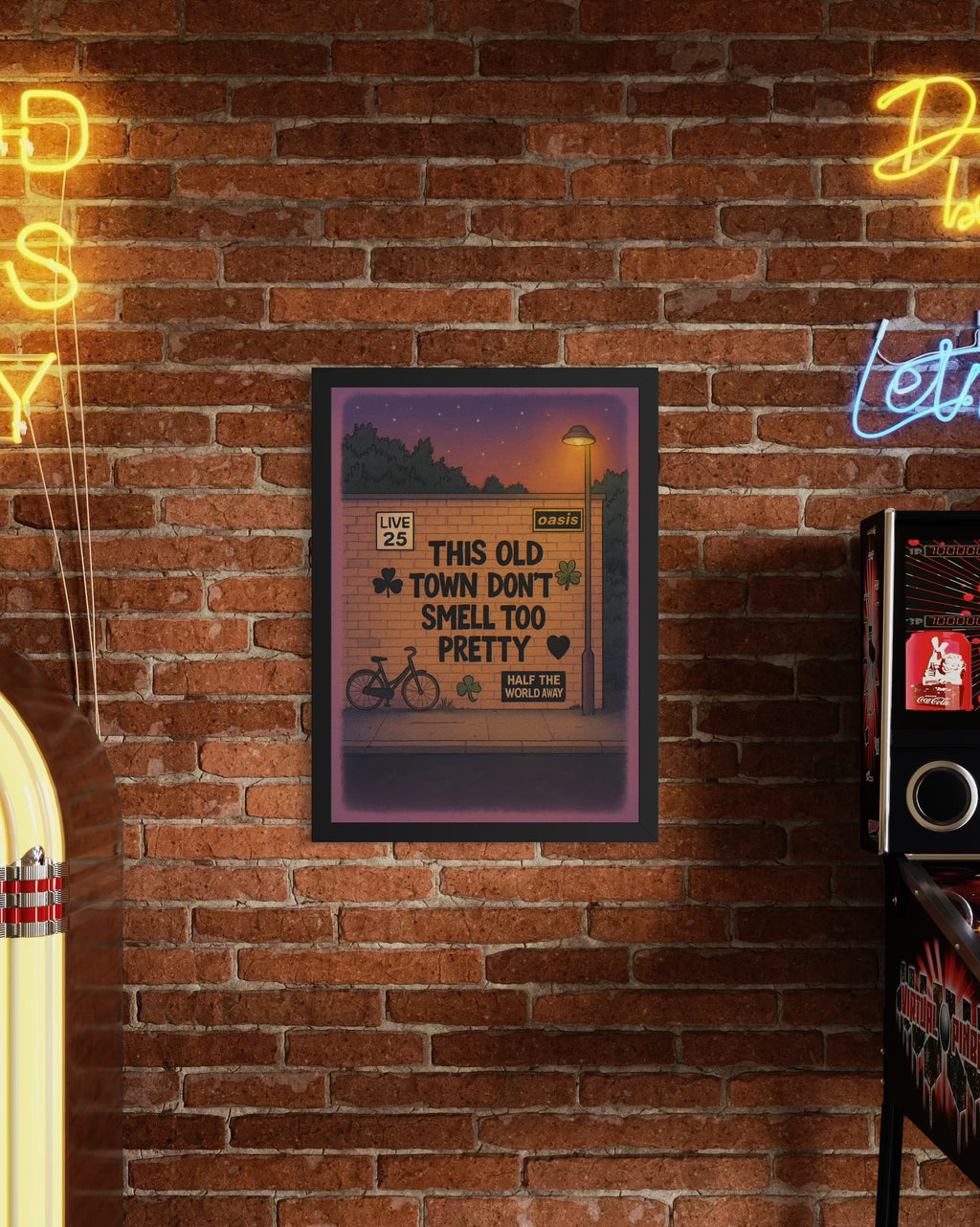 Half The World Away - Oasis Inspired Graffiti Poster