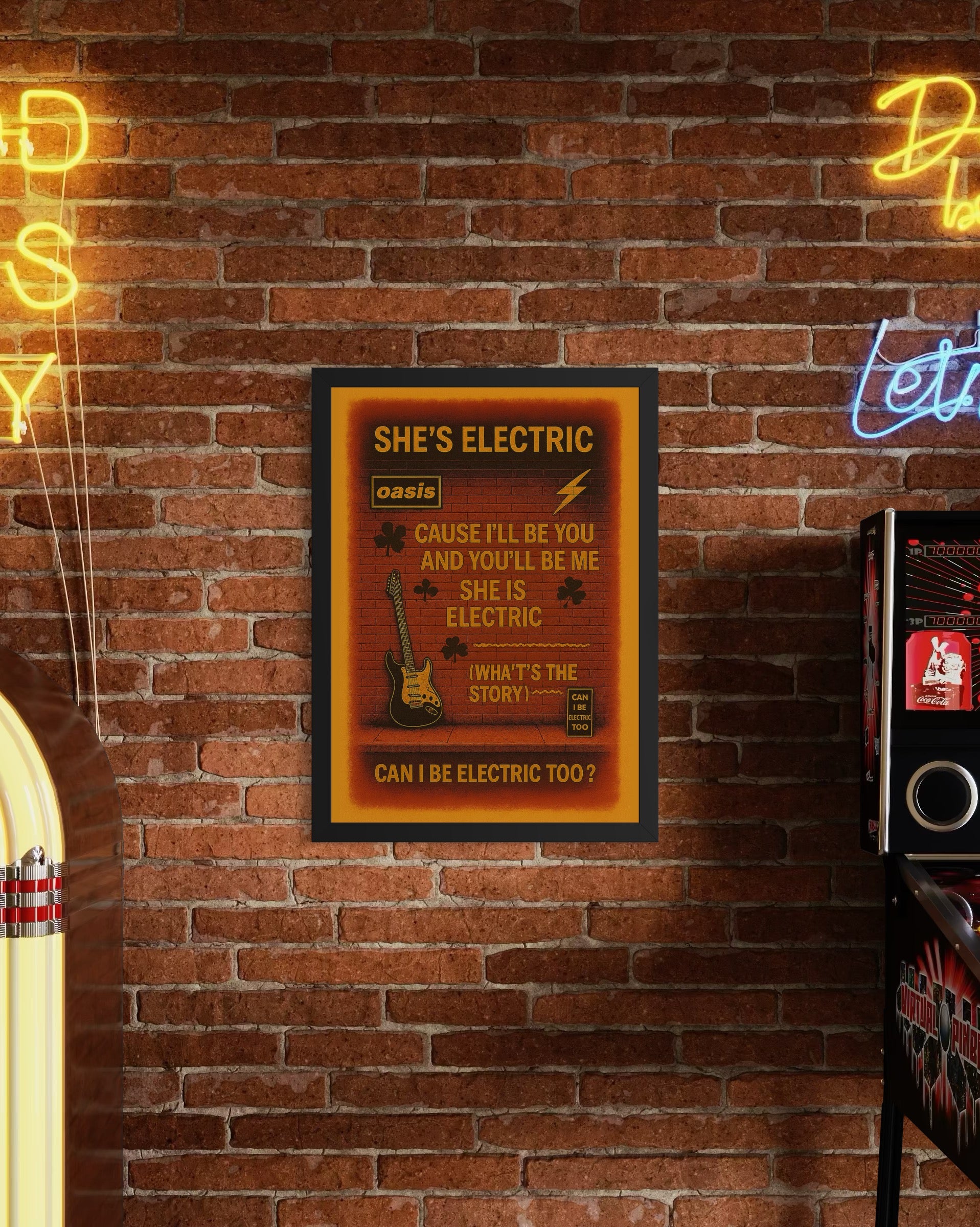 She's Electric - Oasis Inspired Graffiti Poster