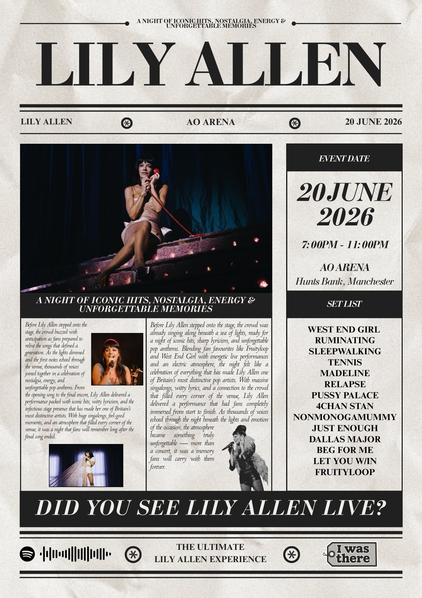 YUNGBLUD – Personalisiertes Konzertposter im Zeitungsstil