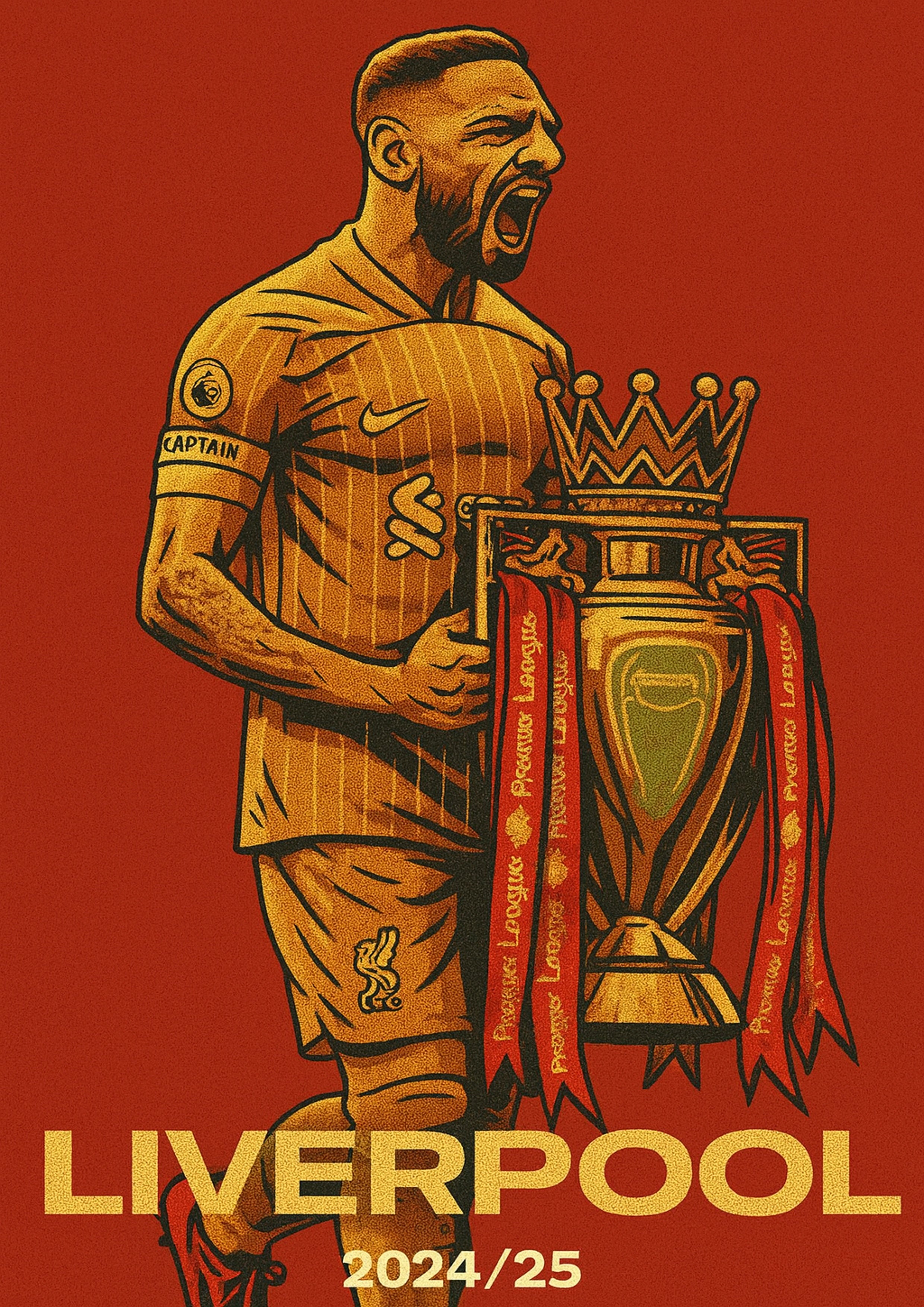 Mo Salah Premier League Champion Poster - Liverpool FC