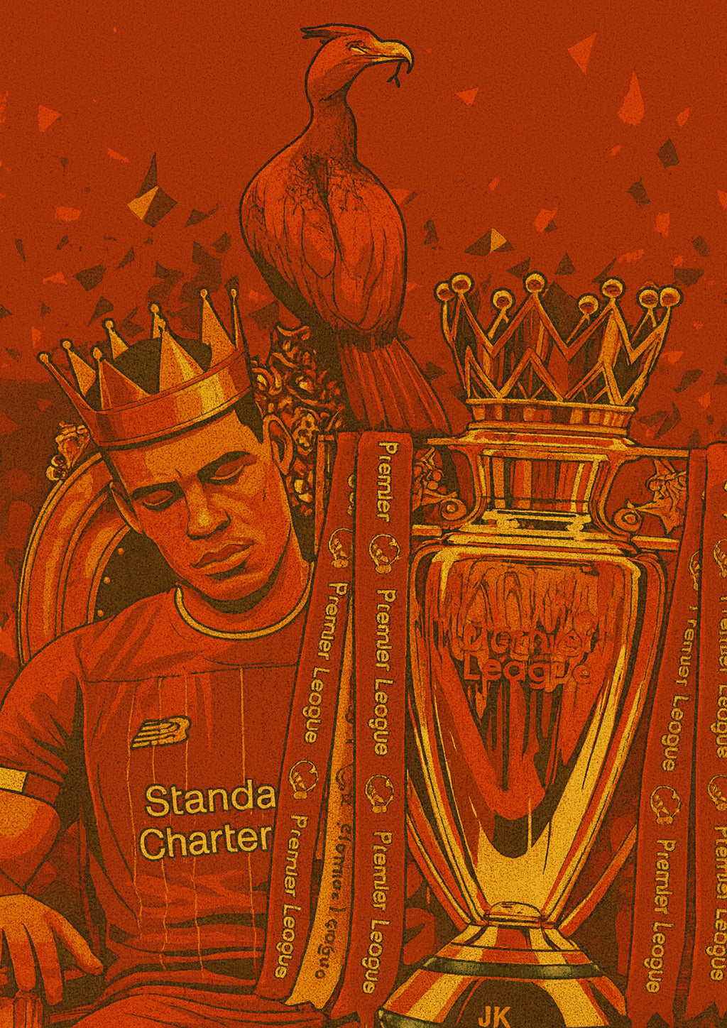Virgil Van Dijk Premier League Champion Poster - Liverpool FC