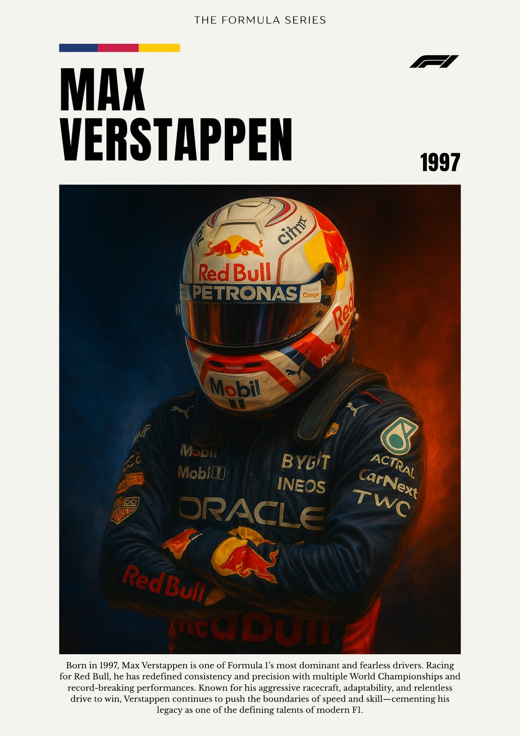 Max Verstappen Poster - Formula 1 Inspired Print