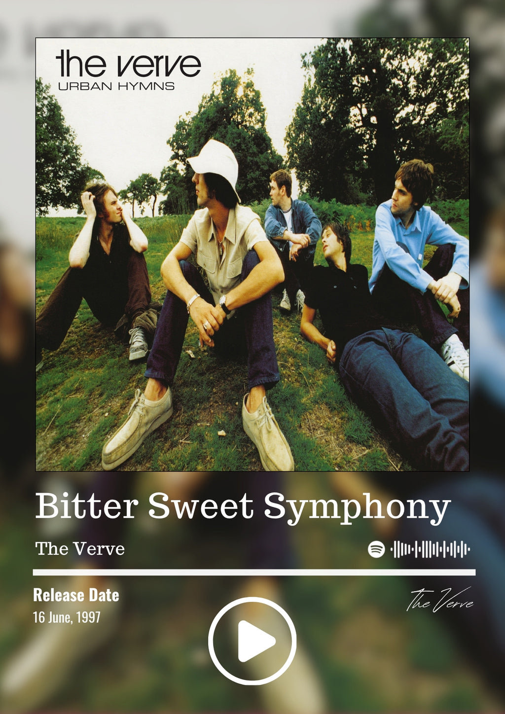 Bitter Sweet Symphony Poster - The Verve Inspired Print