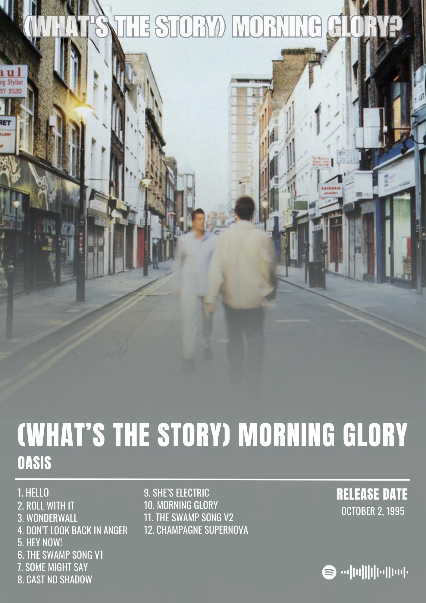 (What's the Story) Morning Glory? ポスター What's The Story) Morning Glory - Oasis Inspired Album Poster