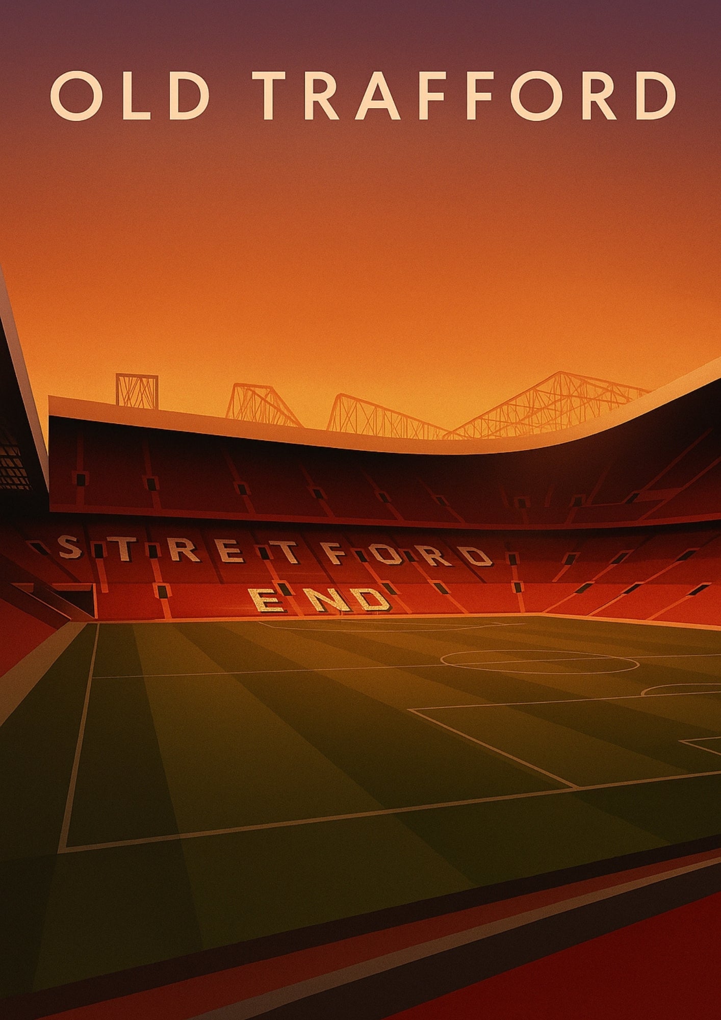 Stretford End Old Trafford – Man United Inspired Stadium Wall Art