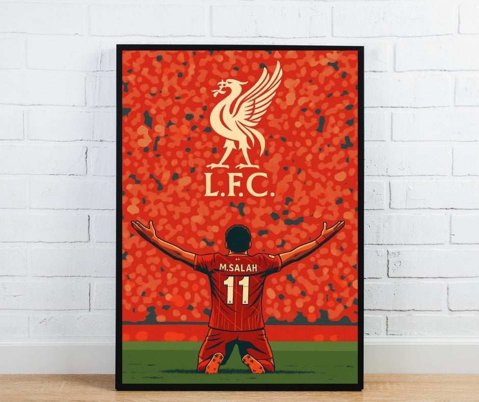 Liverpool Mo Salah Iconic Celebration Poster