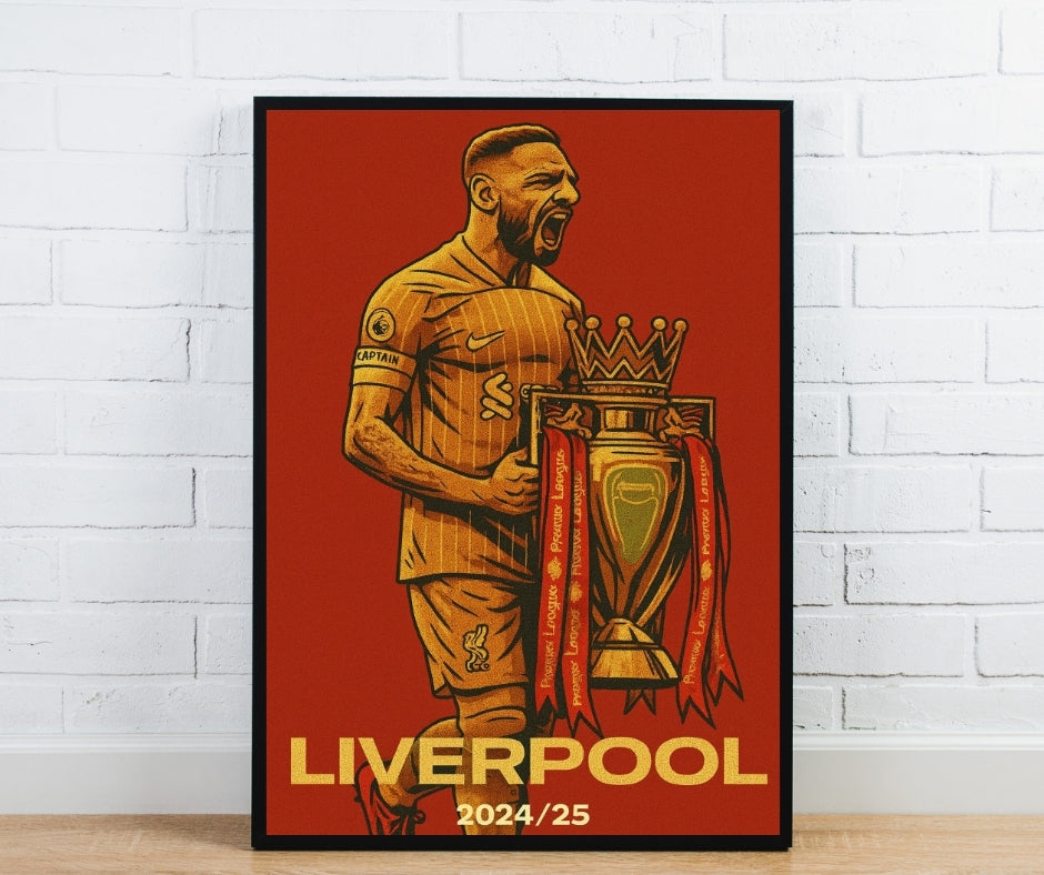 Mo Salah Premier League Champion Poster - Liverpool FC