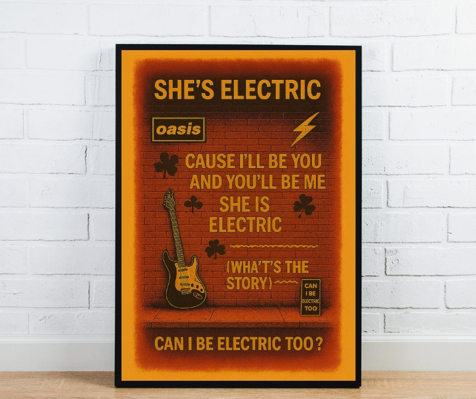 Oasis Graffiti Poster - She's Electric