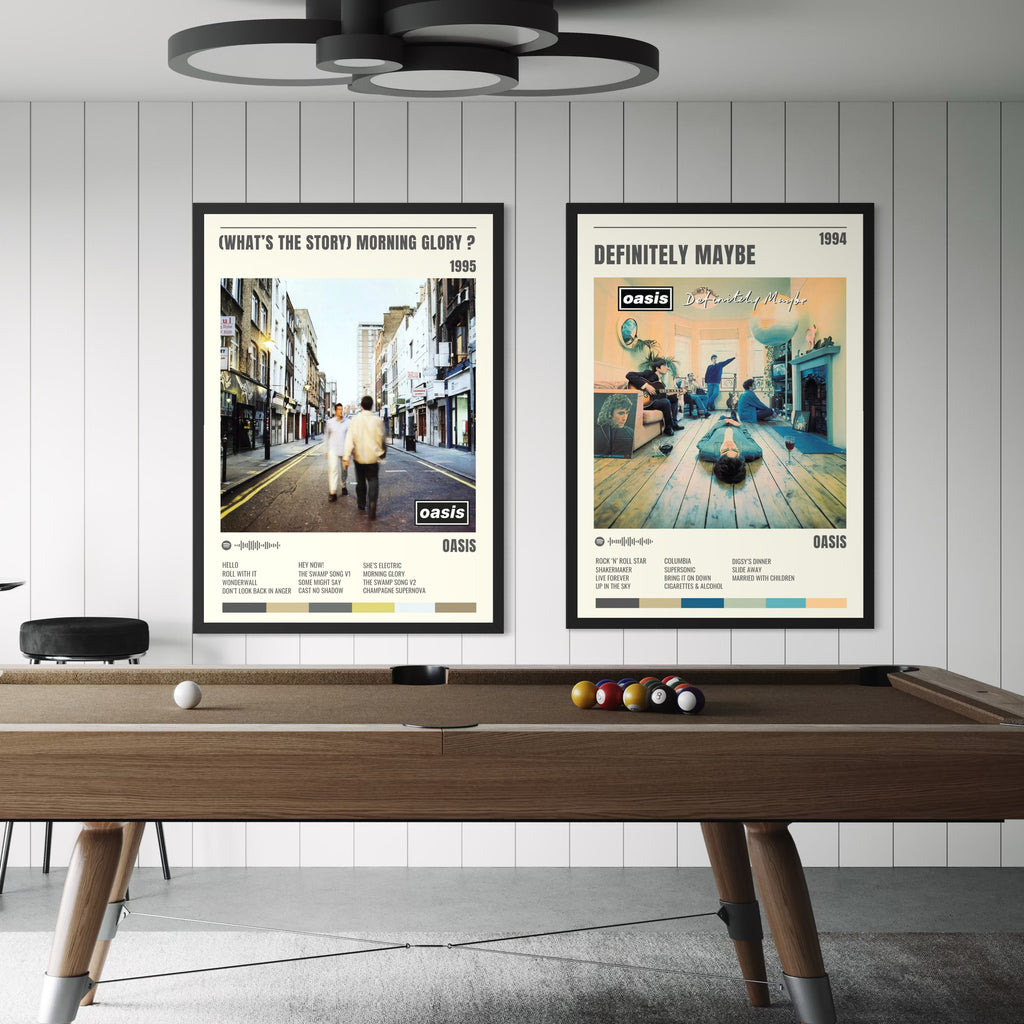 Definitely Maybe - Oasis Inspired Album Track Poster