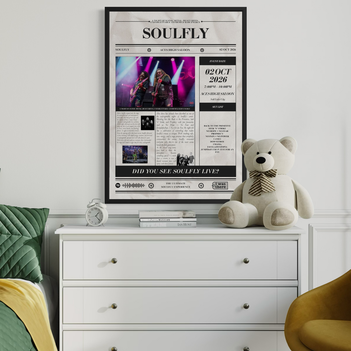 Soulfly - Personalised Newspaper Style Concert Poster (USA Tour)