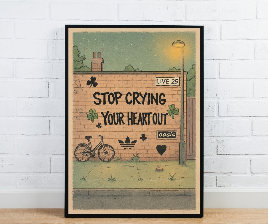 Oasis Graffiti Poster - Stop Crying Your Heart Out
