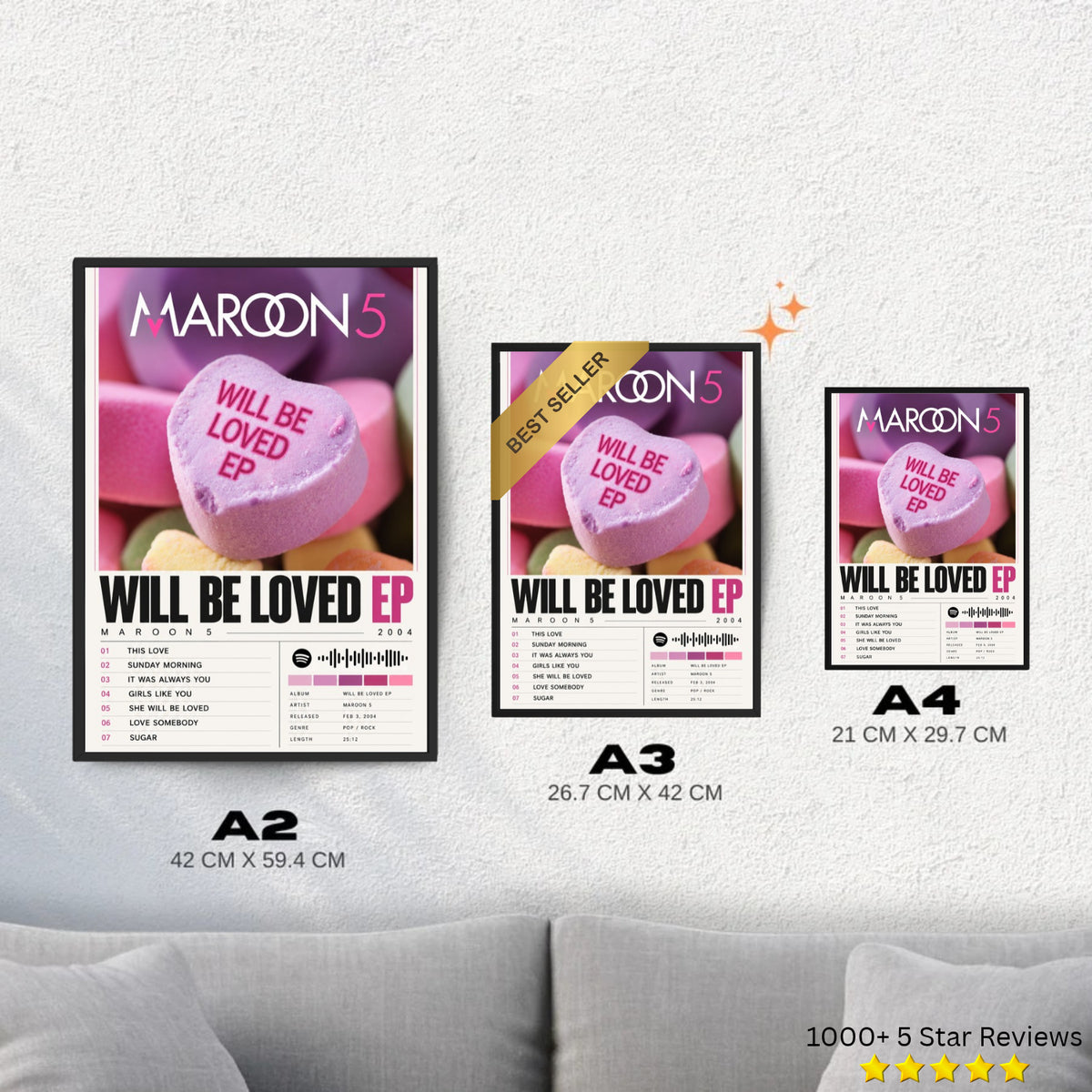 The Will Be Loved EP - Maroon 5 Inspired Album Poster