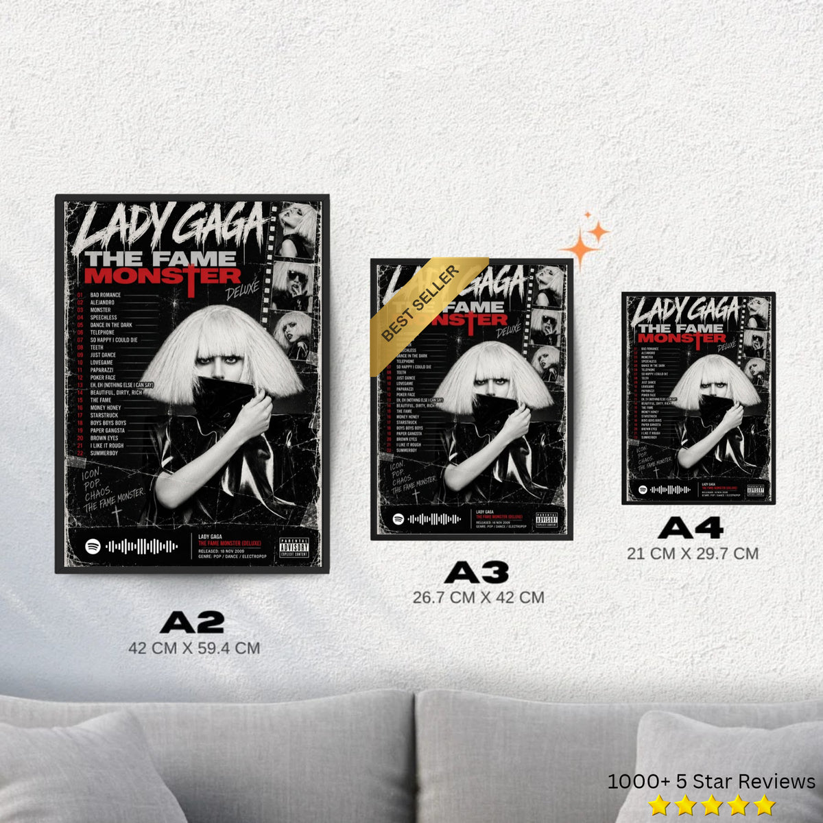 The Fame Monster - Lady Gaga Inspired Album Poster