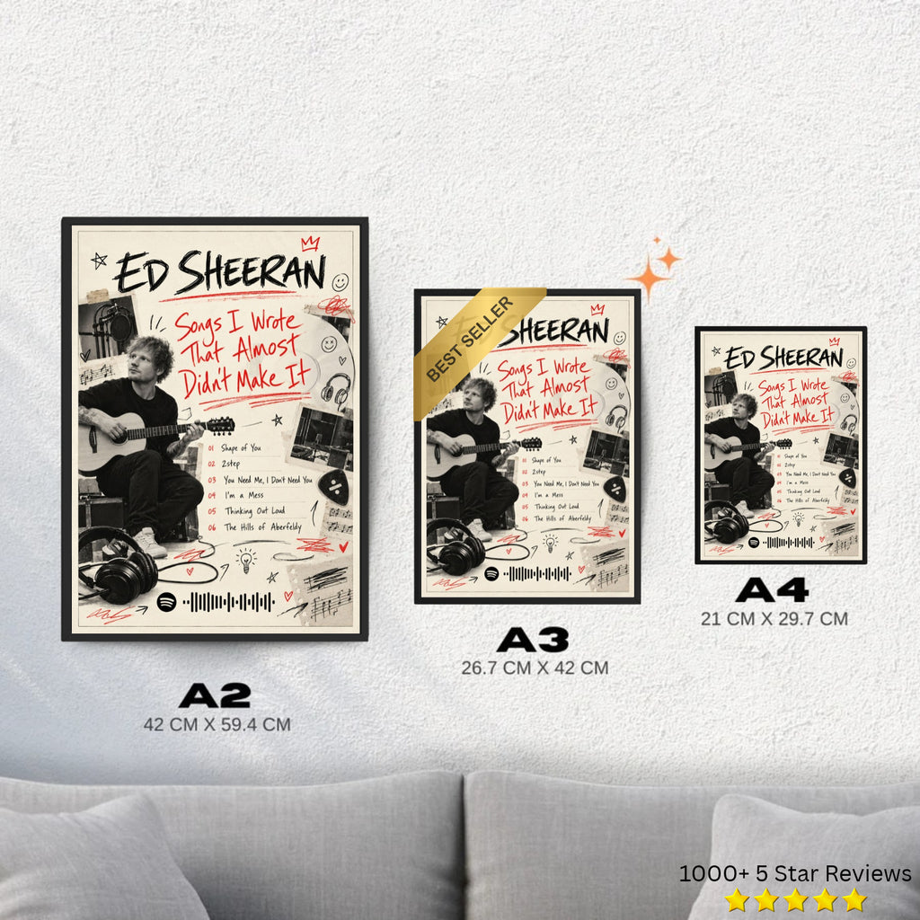 songs I wrote that almost didn't make it - Ed Sheeran Inspired Album Poster