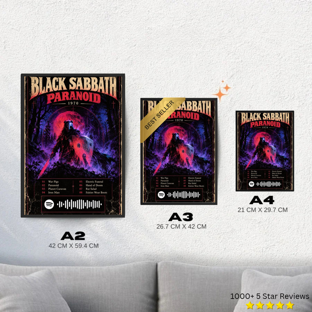Paranoid - Black Sabbath Inspired Album Poster