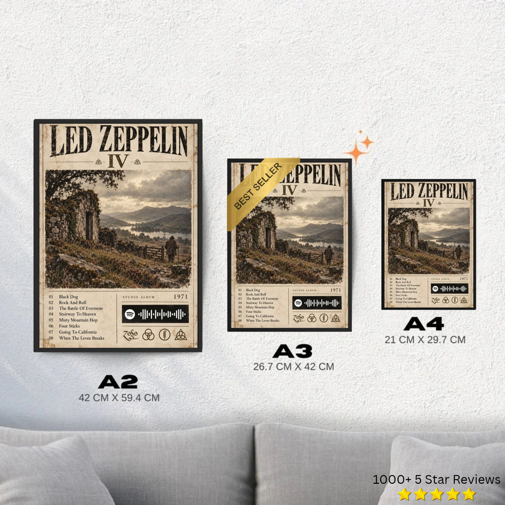 Led Zeppelin IV - Led Zeppelin Inspired Album Poster