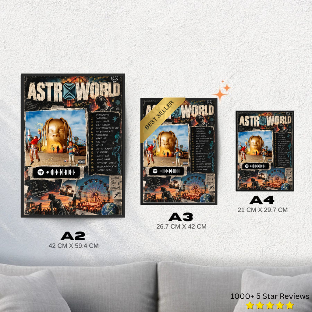 ASTROWORLD - Travis Scott Inspired Album Poster
