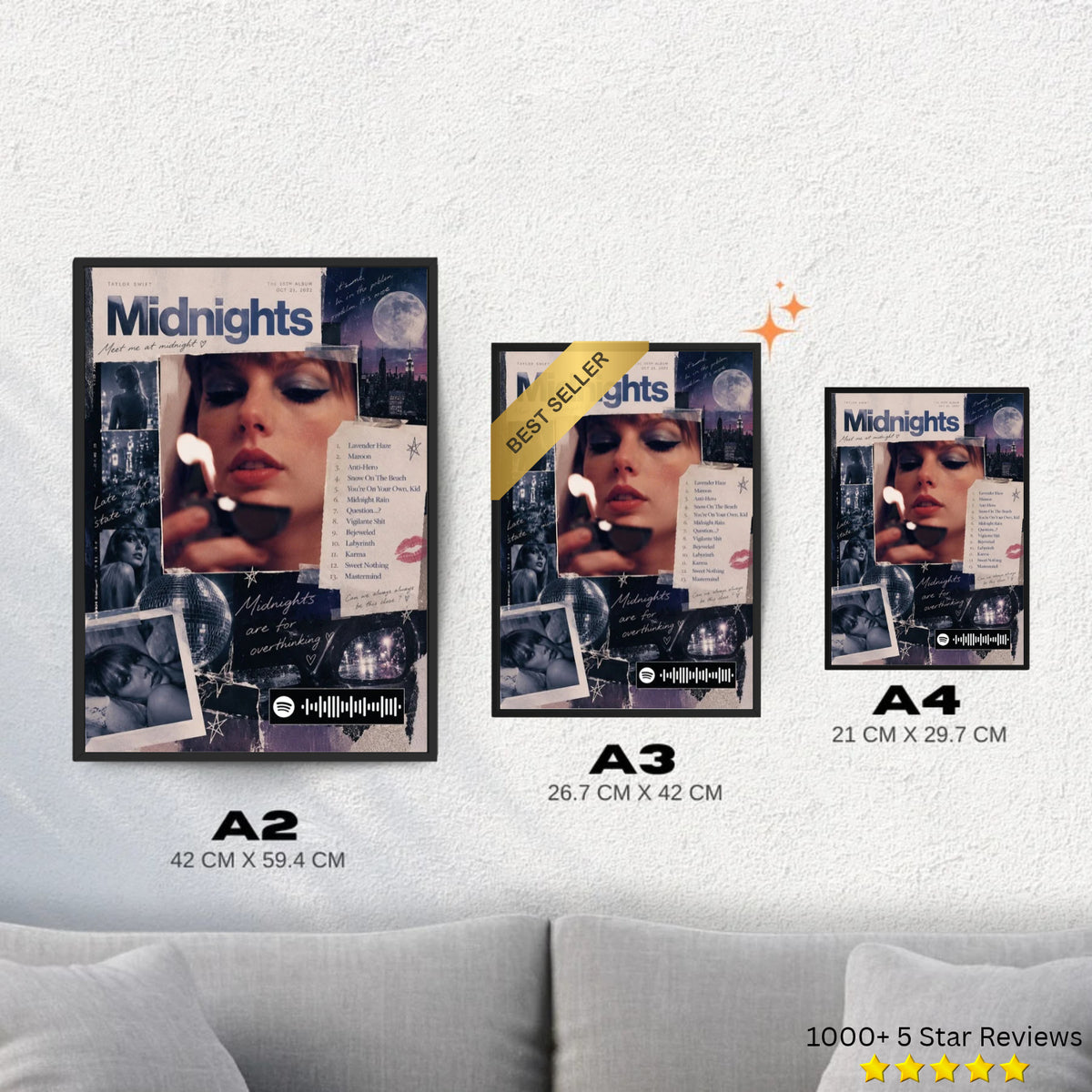Midnights - Taylor Swift Inspired Album Poster