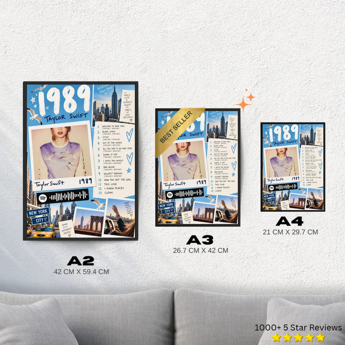 1989 - Taylor Swift Inspired Album Poster