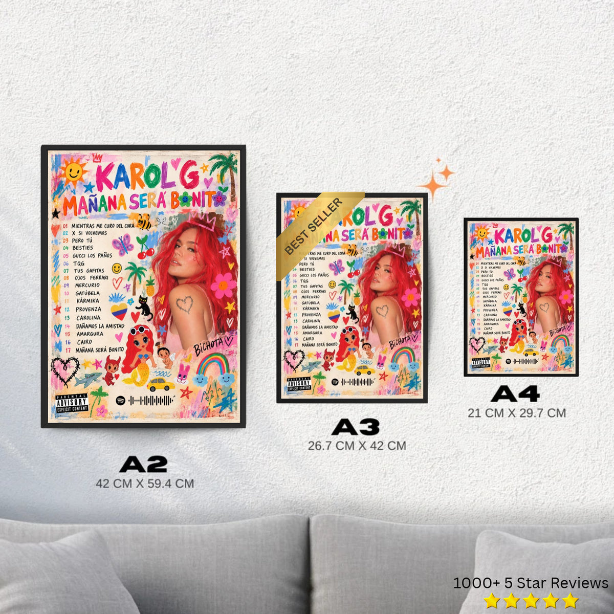 MAÑANA SERÁ BONITO - KAROL G Inspired Album Poster