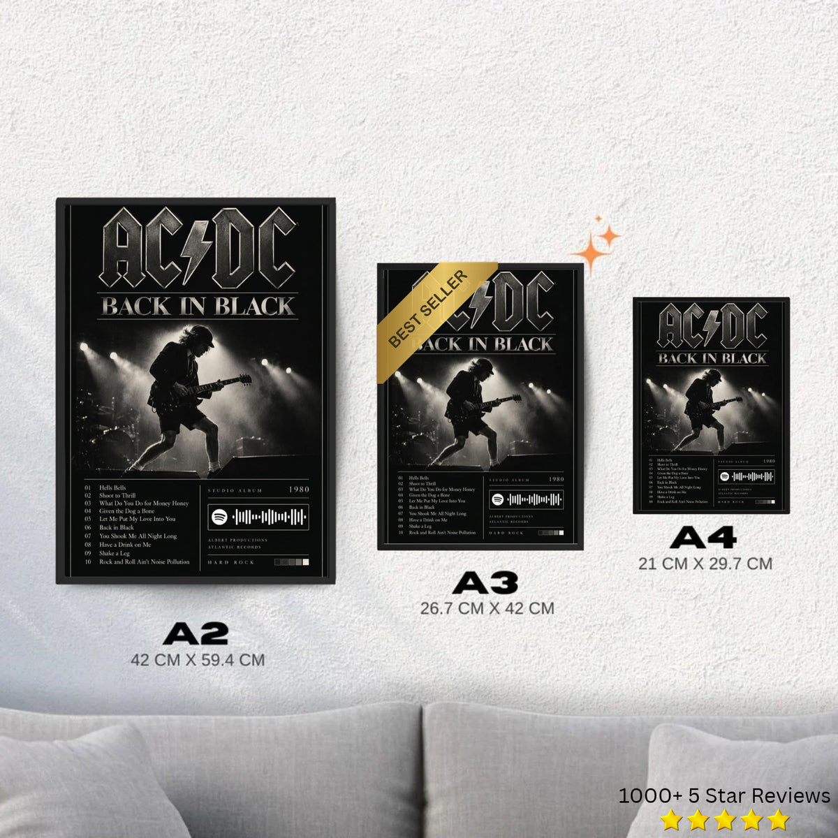 Back in Black - AC/DC Inspired Album Poster