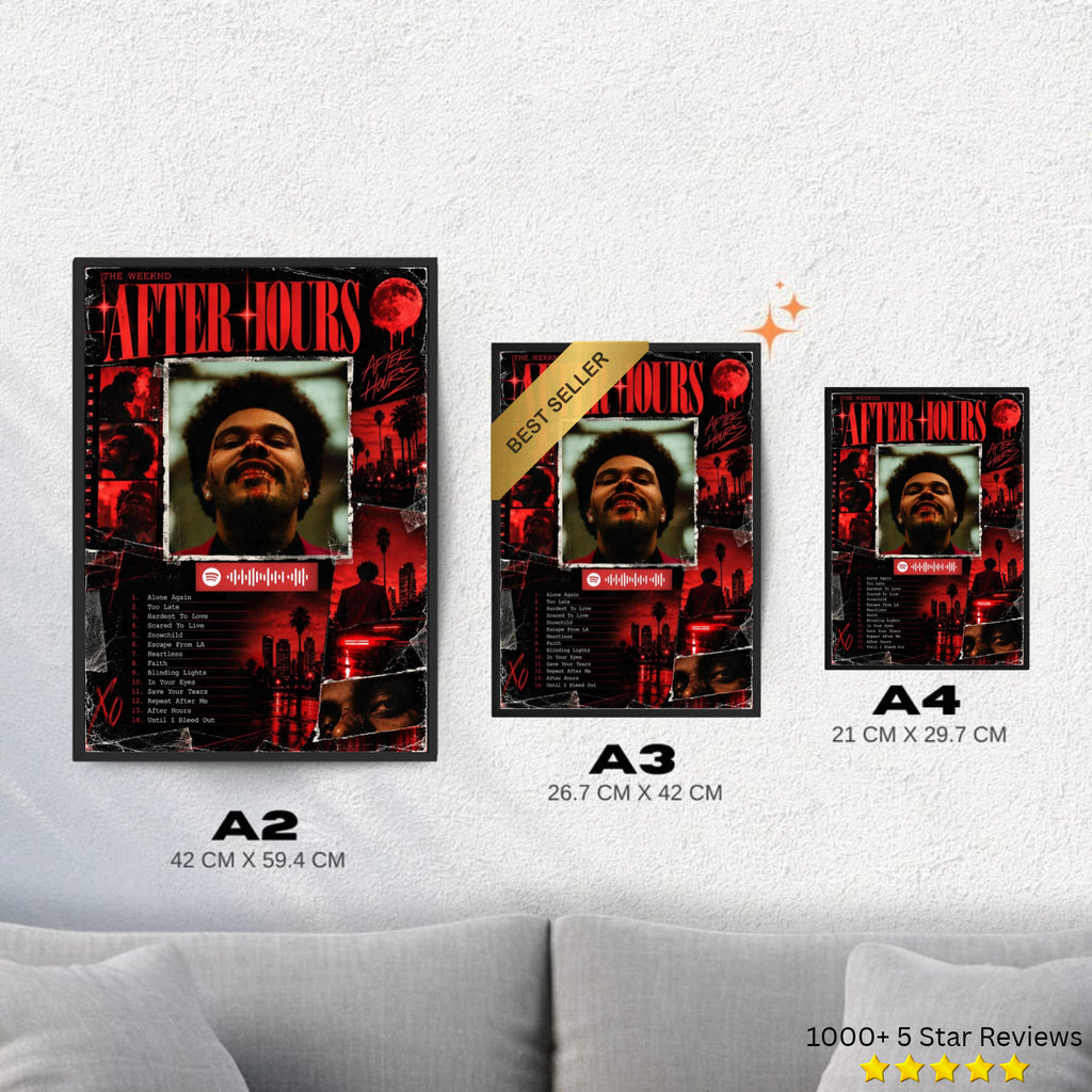 After Hours - The Weeknd Inspired Album Poster
