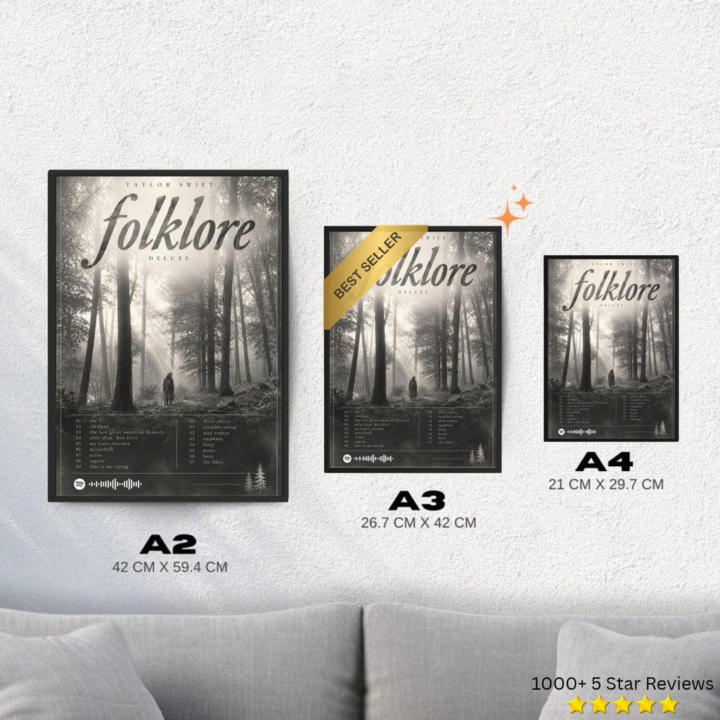 folklore - Taylor Swift Inspired Album Poster