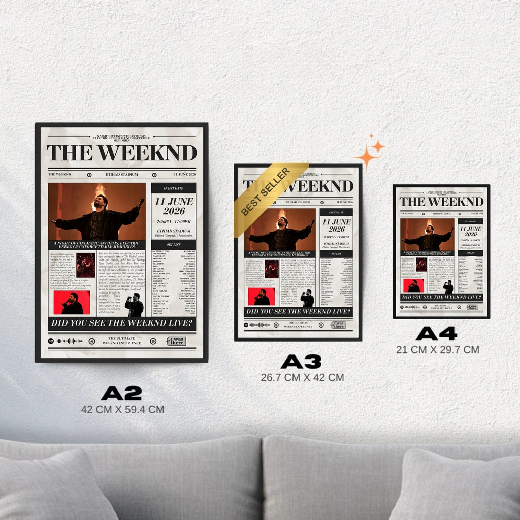 YUNGBLUD - Póster de concierto personalizado estilo periódico